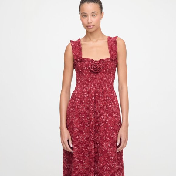 Hill House Home The Rosetta Nap Dress - Claret Lace Size SClaret Lace / S - Picture 2 of 3